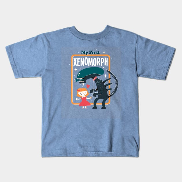 My First Alien Pet Kids T-Shirt by DinoMike